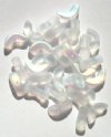 30 14mm Transparent Matte Crystal AB Angel Wing Beads